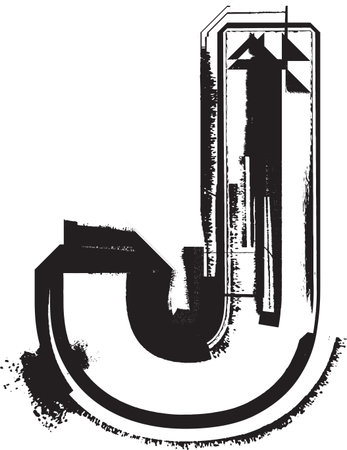 Grunge fontのイラスト素材