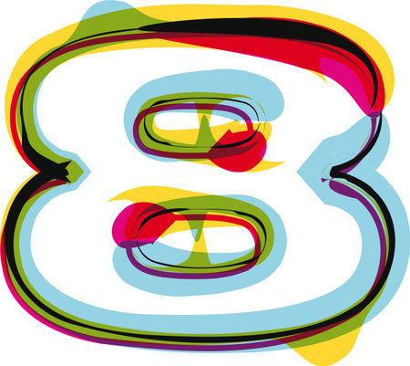 Colorful fontのイラスト素材