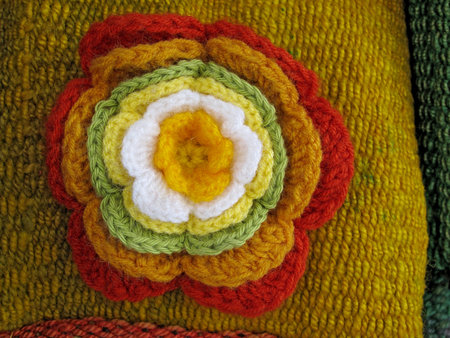 South America Indian woven fabricsの写真素材