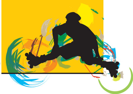 Skater illustration illustrationのイラスト素材