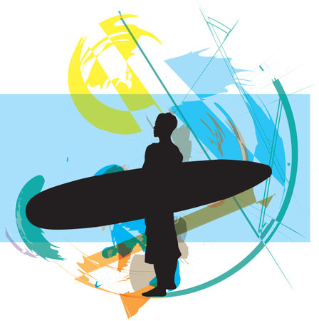 Surf illustrationのイラスト素材