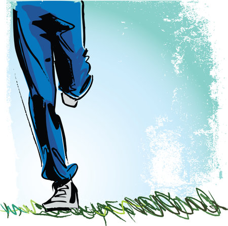 Running man illustrationのイラスト素材