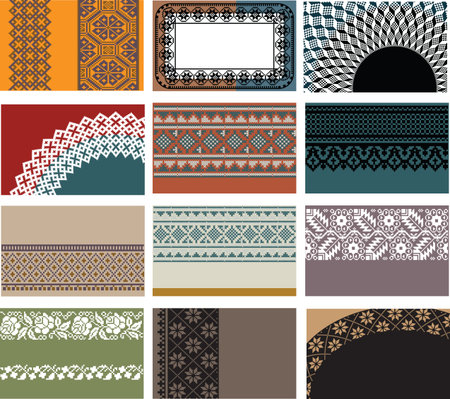 horizontal business cards. Ancient backgroundのイラスト素材