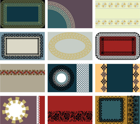 horizontal business cards. Ancient backgroundのイラスト素材