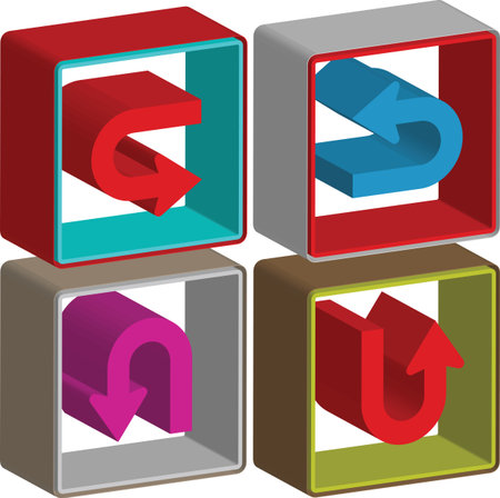 3d Arrow sign. Vector illustrationのイラスト素材