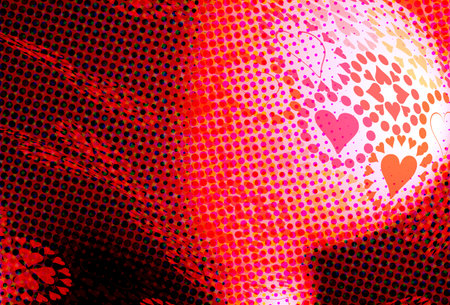 Heart pattern illustrationの写真素材