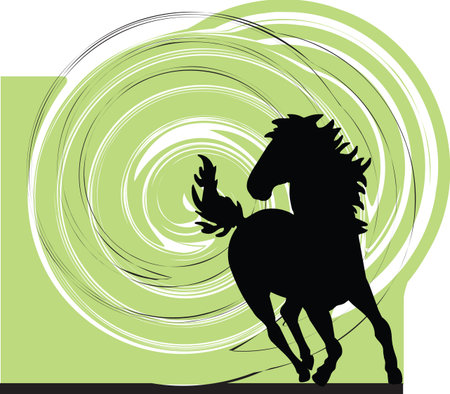 abstract horse illustrationのイラスト素材