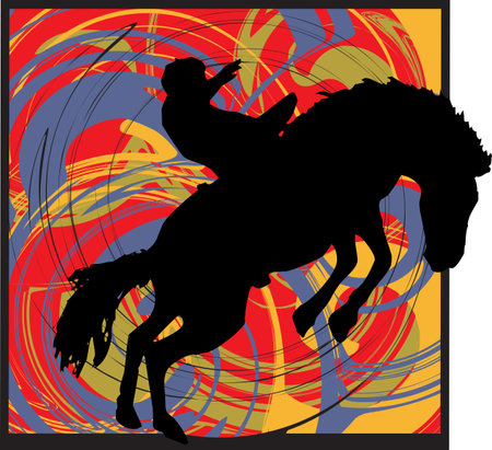 abstract horse illustrationのイラスト素材