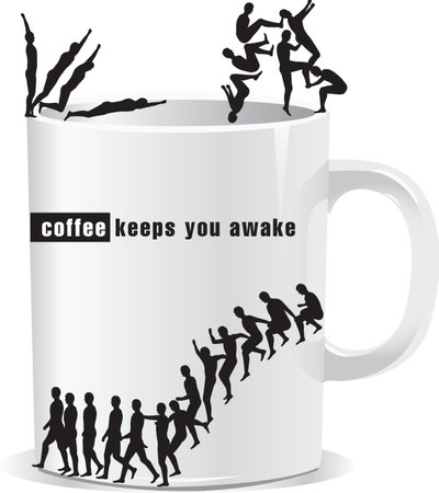 coffee keeps you awakeのイラスト素材