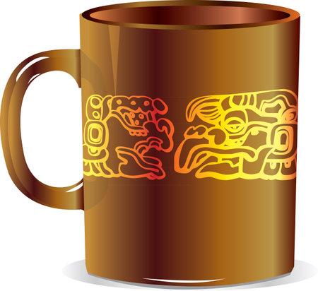 ancient mug illustrationのイラスト素材