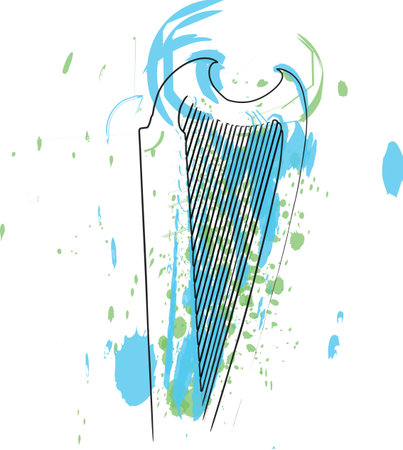 Abstract harp illustrationのイラスト素材