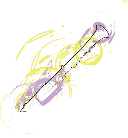 abstract Flute illustrationのイラスト素材