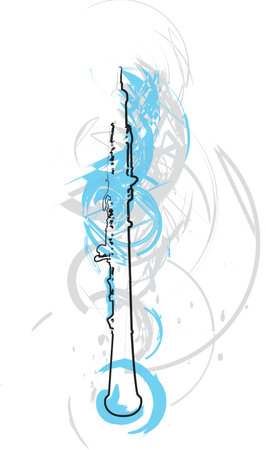 abstract Flute illustrationのイラスト素材