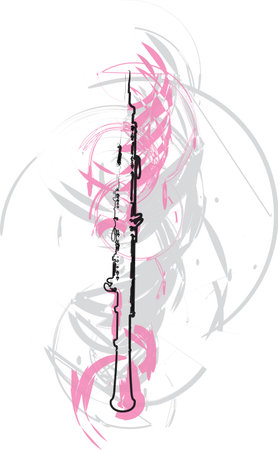 abstract Flute illustrationのイラスト素材