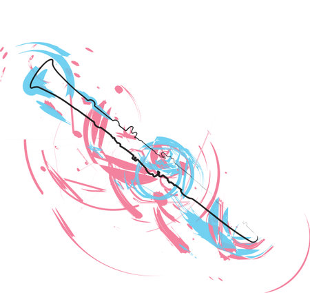 abstract Flute illustrationのイラスト素材
