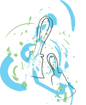 Abstract bells illustrationのイラスト素材