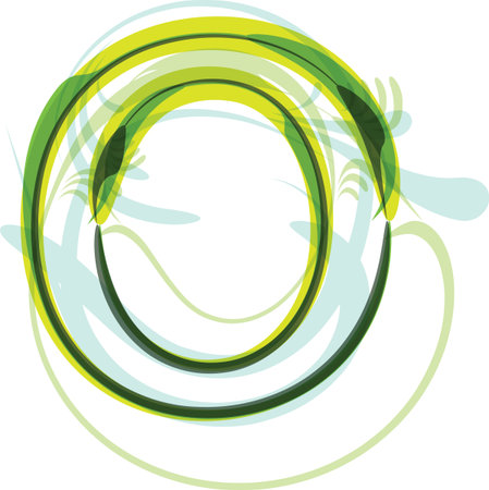 Green letter oのイラスト素材