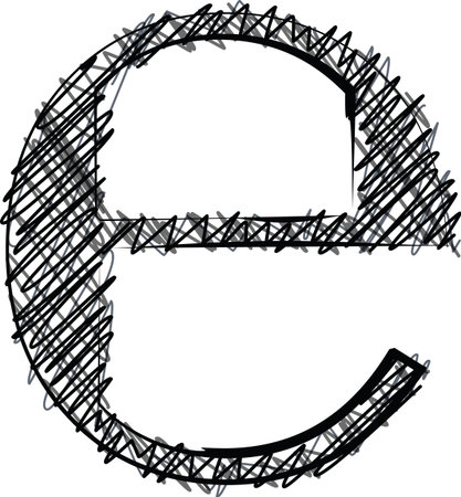Hand draw font. Vector illustrationのイラスト素材