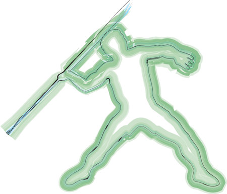 Javeline playerのイラスト素材