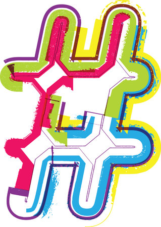 Colorful Grunge symbolのイラスト素材