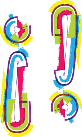 Colorful Grunge symbolのイラスト素材