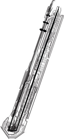 technological font symbolのイラスト素材
