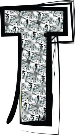 Diamond Font letter Tのイラスト素材