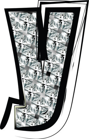Diamond Font letter yのイラスト素材