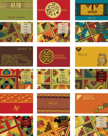 business cards. Ancient backgroundのイラスト素材