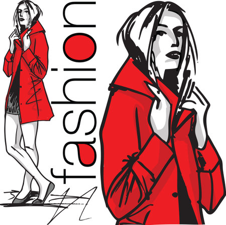 Fashion woman illustrationのイラスト素材