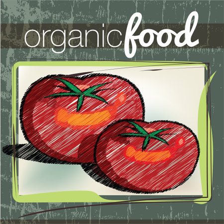 Organic Food illustrationのイラスト素材