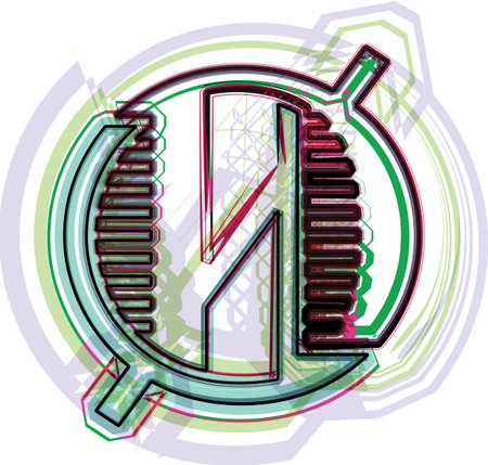 font illustration NUMBER 0のイラスト素材