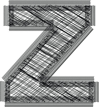 font Illustration Letter zのイラスト素材