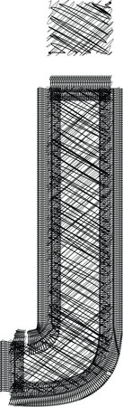 font Illustration Letter jのイラスト素材