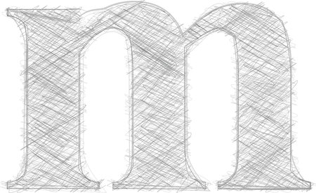 Freehand Typography Letter mのイラスト素材