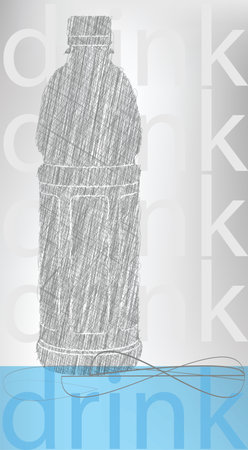 water bottle illustrationのイラスト素材
