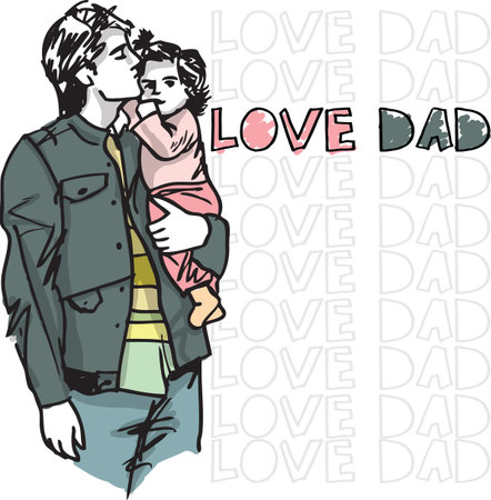 Dad loveのイラスト素材