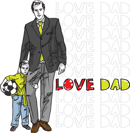 Dad loveのイラスト素材