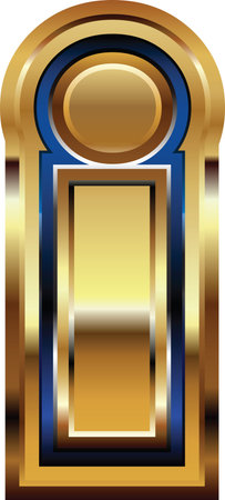 Golden Font Letter iのイラスト素材