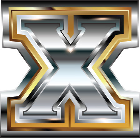 Fancy font Letter Xのイラスト素材