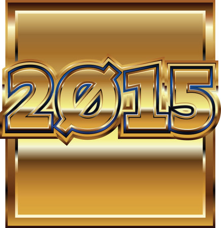 2015 golden effectのイラスト素材