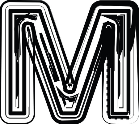 Abstract Letter Mのイラスト素材