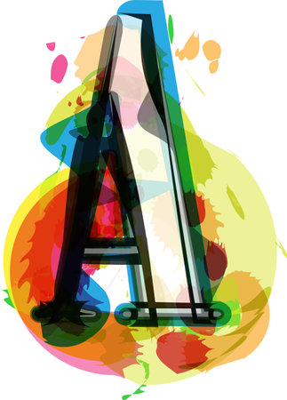 Artistic Font vector Illustration - Letter Aのイラスト素材