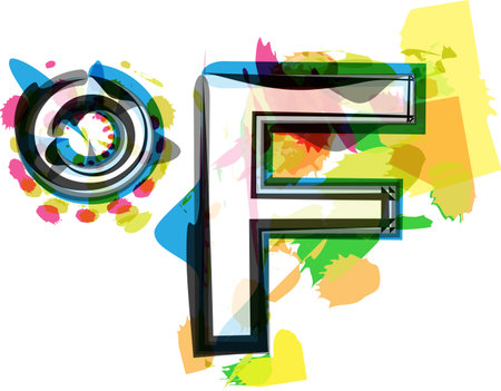 Artistic Fahrenheit Symbol vector illustrationのイラスト素材