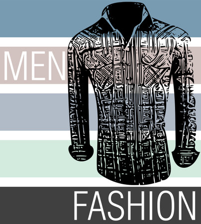 Drawing of Men fashion shirtsのイラスト素材