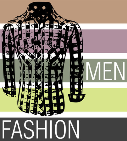 Drawing of Men fashion shirtsのイラスト素材