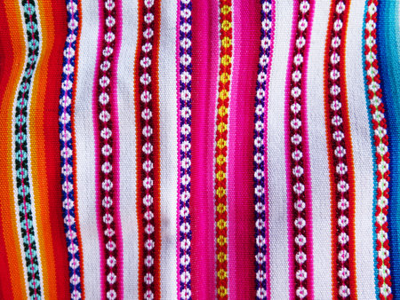 South America Indian woven fabrics colorful background