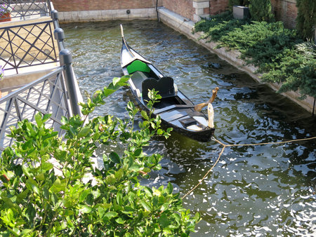 Gondola Parking - Building on the background.の写真素材