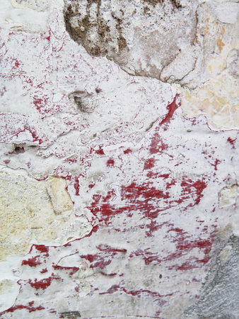 Grunge wall background with Old Peeling Paintの写真素材