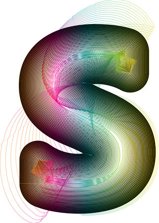Abstract colorful Letter S. Vector Illustrationのイラスト素材